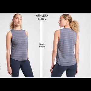 🆕Athleta Cloudlight Striped Muscle Tank (L)